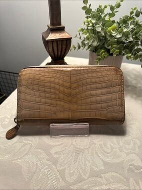 Bottega Veneta Crocodile Long Wallet 114076 - Rare